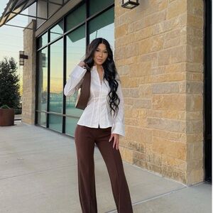 Elegant Brown Women's Pants